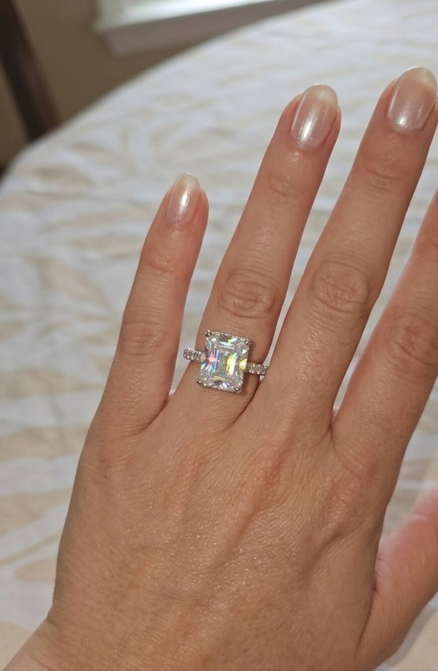 5CT VVS1 D Color Engagement Ring - Solid 14K Gold 6 Or 7